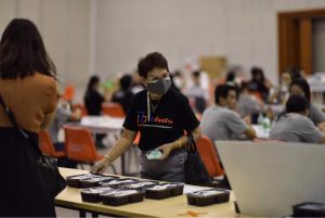 สนับสนุนอาหารกล่อง ศูนย์บริการฉีดวัคซีนโควิด